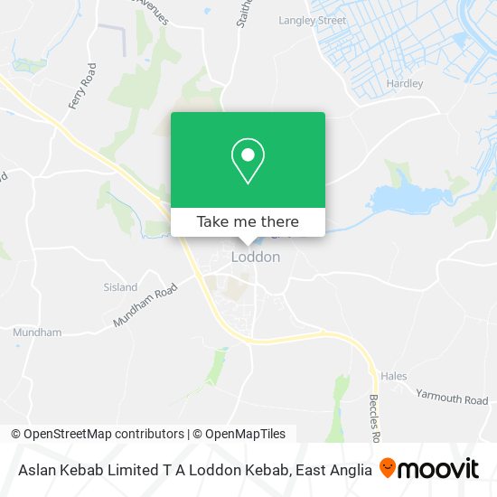 Aslan Kebab Limited T A Loddon Kebab map