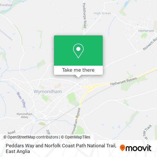Peddars Way and Norfolk Coast Path National Trail map