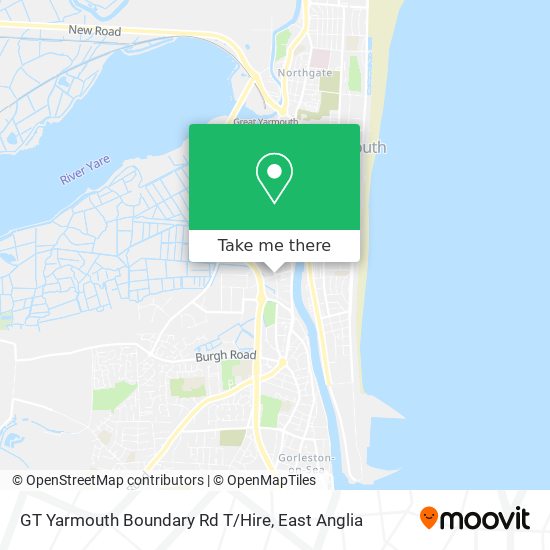 GT Yarmouth Boundary Rd T/Hire map