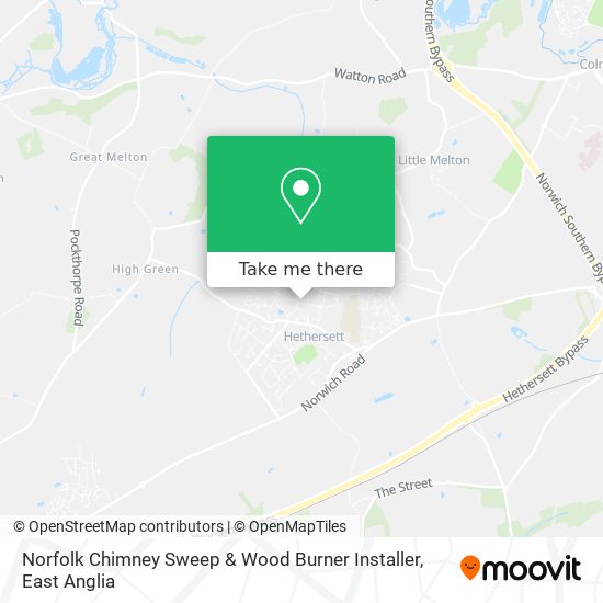 Norfolk Chimney Sweep & Wood Burner Installer map