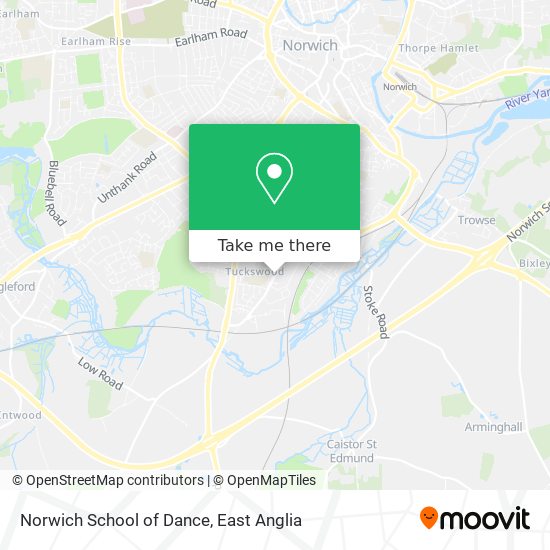 Norwich School of Dance map