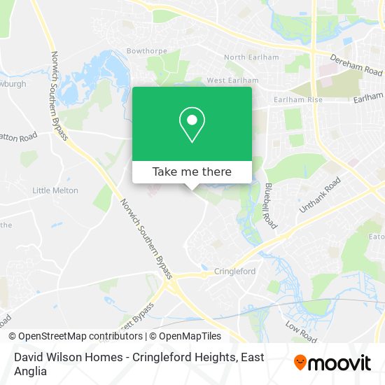 David Wilson Homes - Cringleford Heights map