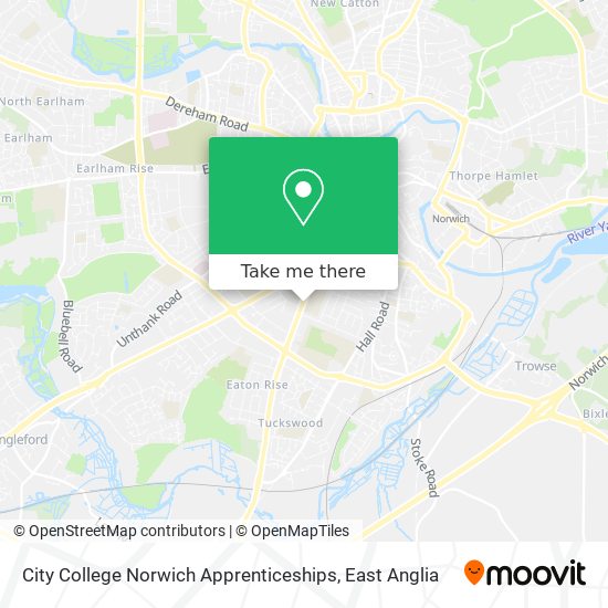 City College Norwich Apprenticeships map