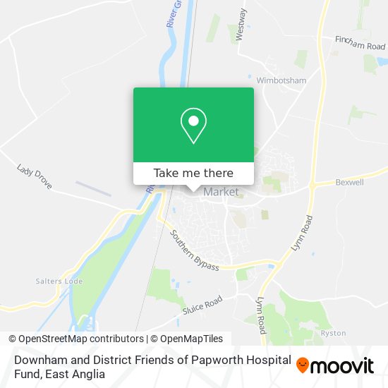 Downham and District Friends of Papworth Hospital Fund map