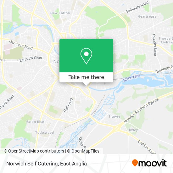 Norwich Self Catering map