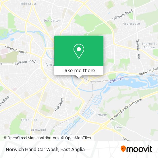 Norwich Hand Car Wash map