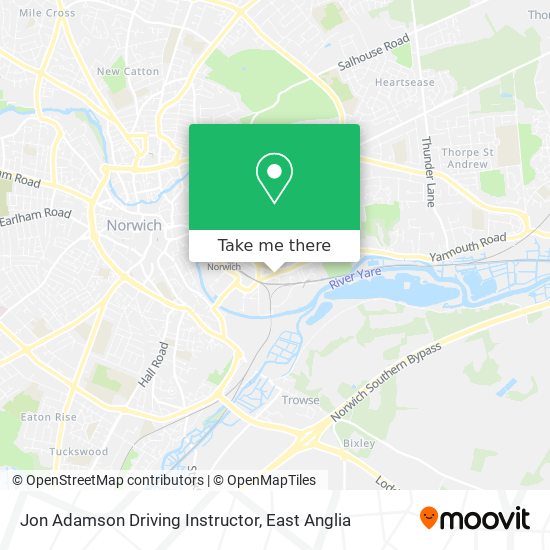 Jon Adamson Driving Instructor map