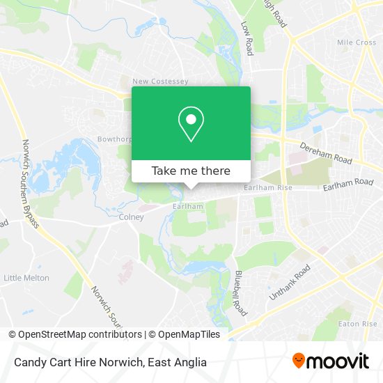 Candy Cart Hire Norwich map