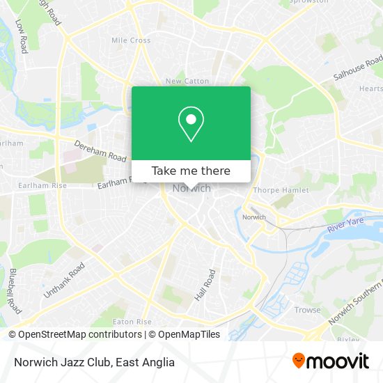 Norwich Jazz Club map