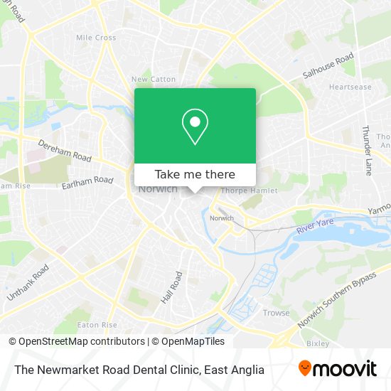 The Newmarket Road Dental Clinic map