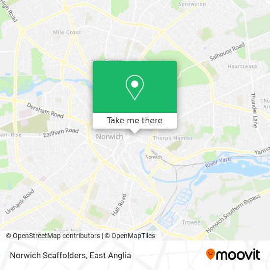 Norwich Scaffolders map