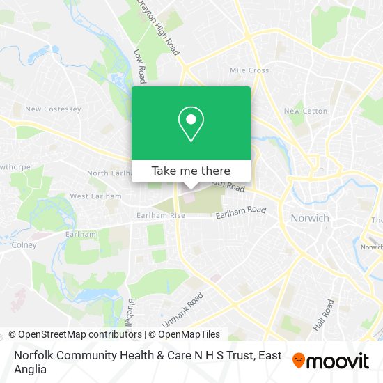 Norfolk Community Health & Care N H S Trust map