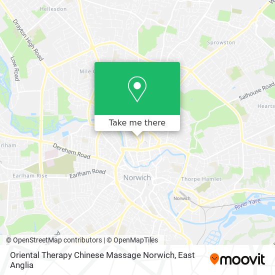 Oriental Therapy Chinese Massage Norwich map