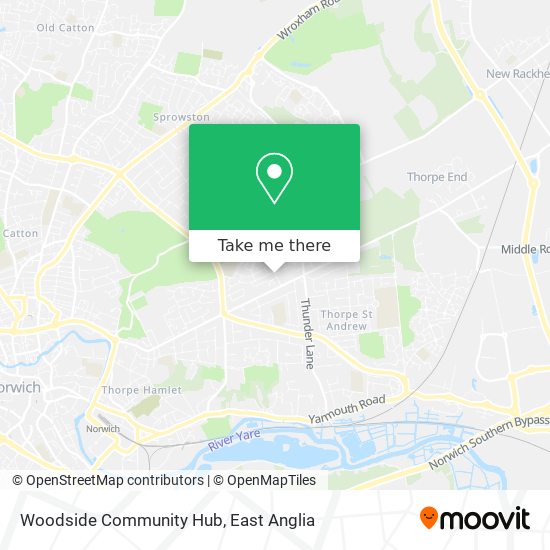 Woodside Community Hub map