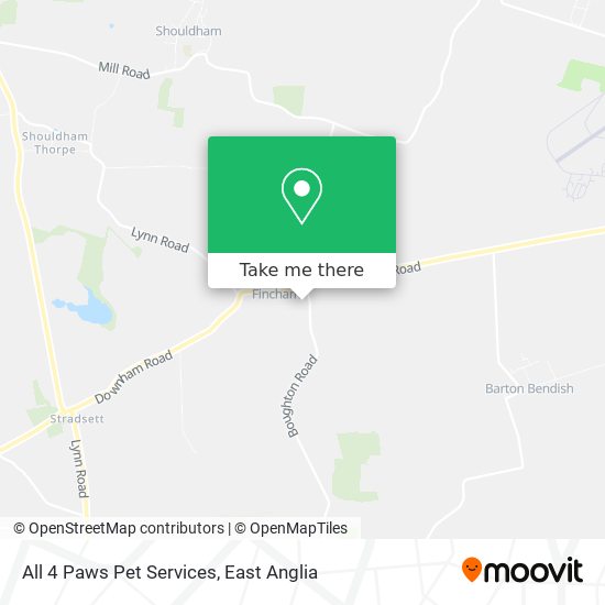 All 4 Paws Pet Services map