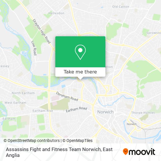 Assassins Fight and Fitness Team Norwich map