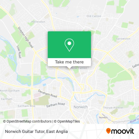 Norwich Guitar Tutor map