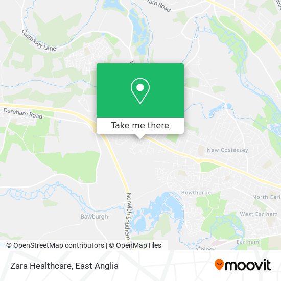 Zara Healthcare map