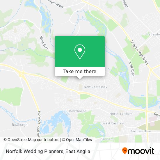 Norfolk Wedding Planners map