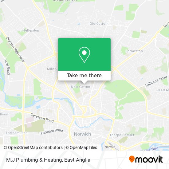 M.J Plumbing & Heating map