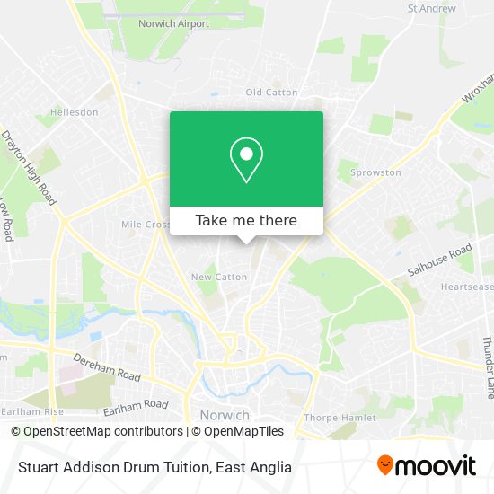 Stuart Addison Drum Tuition map