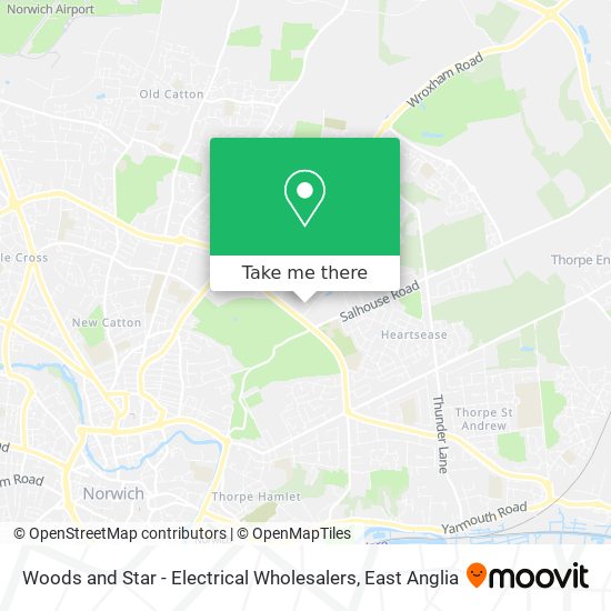 Woods and Star - Electrical Wholesalers map