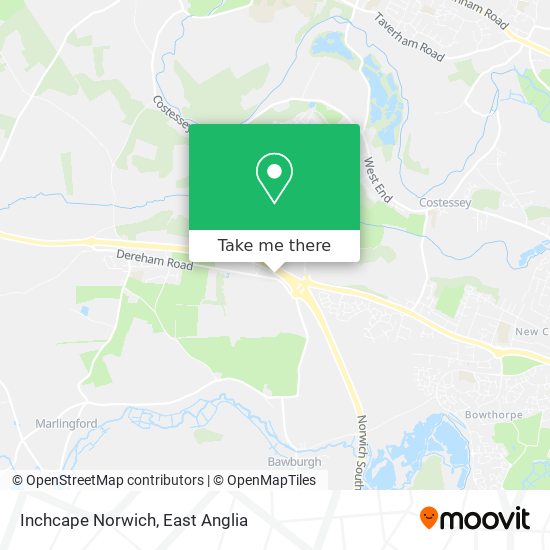 Inchcape Norwich map