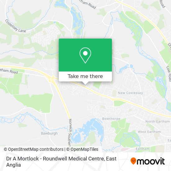 Dr A Mortlock - Roundwell Medical Centre map