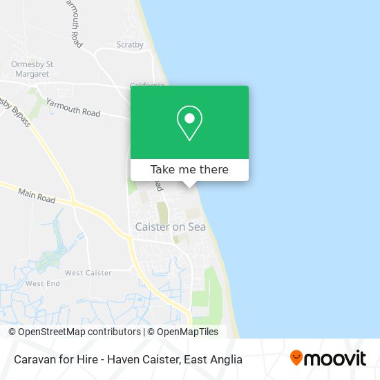 Caravan for Hire - Haven Caister map