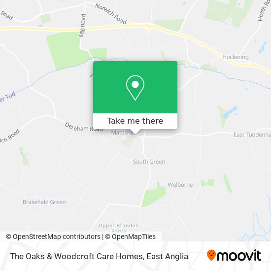 The Oaks & Woodcroft Care Homes map