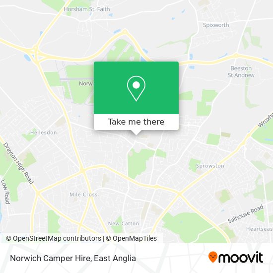 Norwich Camper Hire map