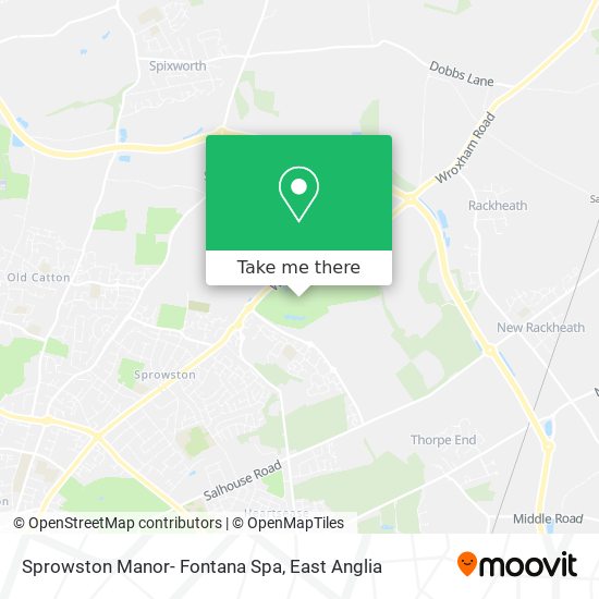 Sprowston Manor- Fontana Spa map