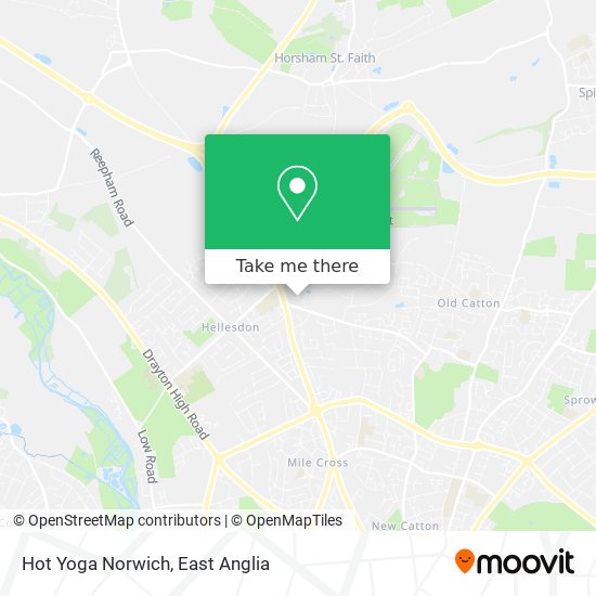 Hot Yoga Norwich map