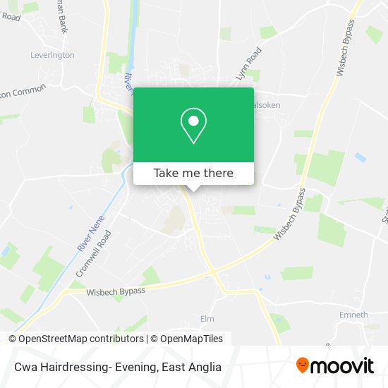Cwa Hairdressing- Evening map