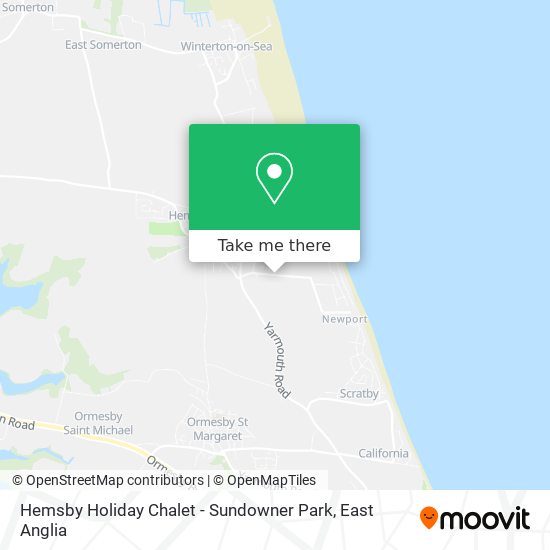 Hemsby Holiday Chalet - Sundowner Park map