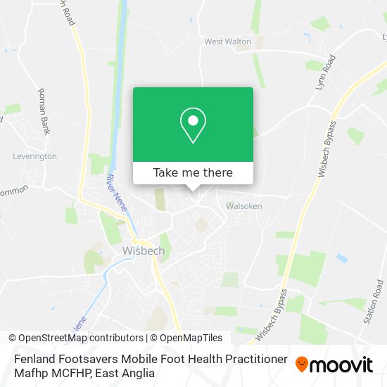 Fenland Footsavers Mobile Foot Health Practitioner Mafhp MCFHP map