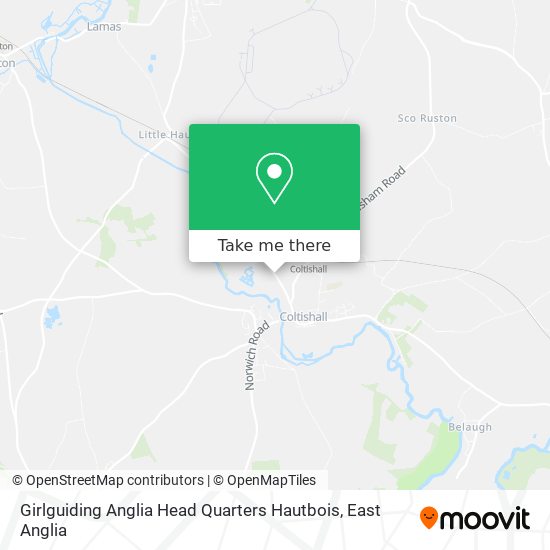 Girlguiding Anglia Head Quarters Hautbois map