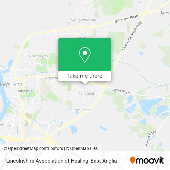 Lincolnshire Association of Healing map