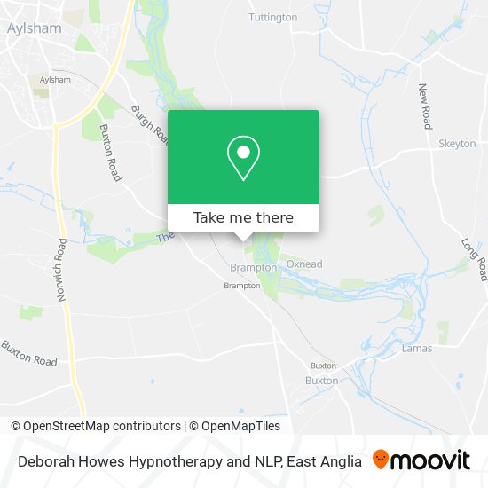 Deborah Howes Hypnotherapy and NLP map