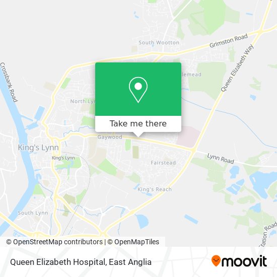 Queen Elizabeth Hospital map