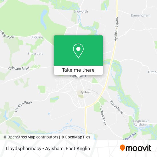 Lloydspharmacy - Aylsham map
