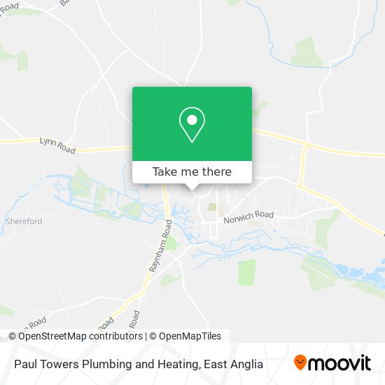 Paul Towers Plumbing and Heating map