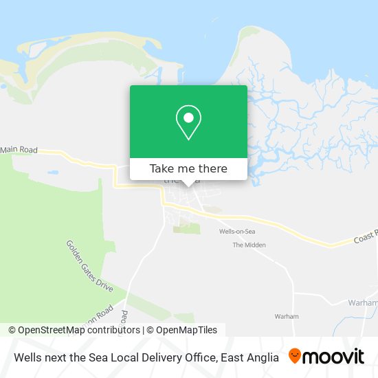 Wells next the Sea Local Delivery Office map