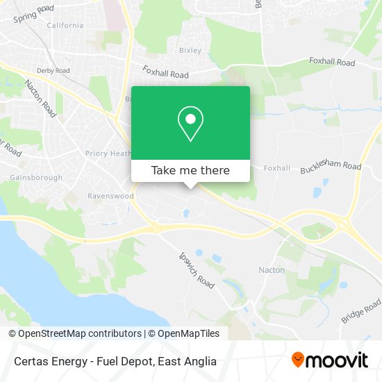 Certas Energy - Fuel Depot map