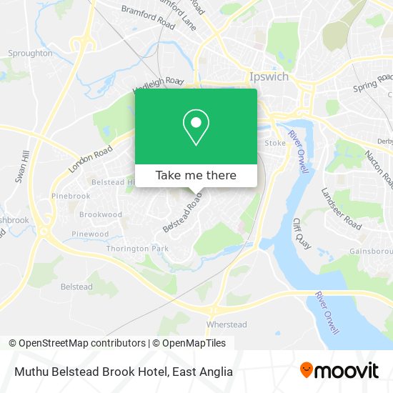 Muthu Belstead Brook Hotel map