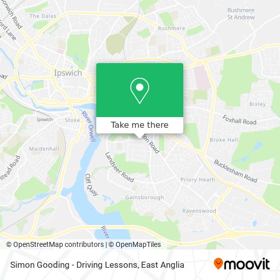 Simon Gooding - Driving Lessons map