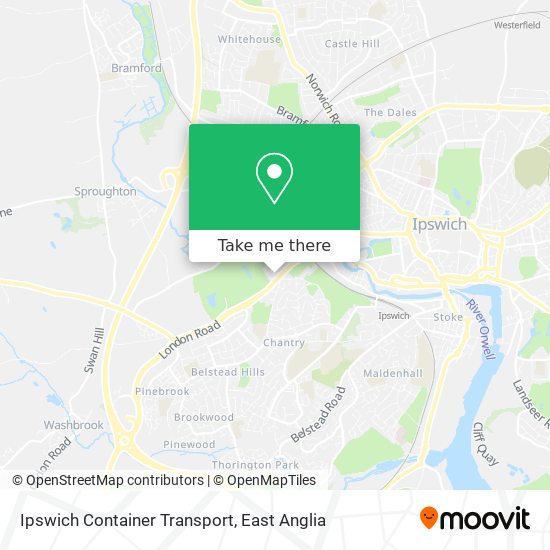 Ipswich Container Transport map