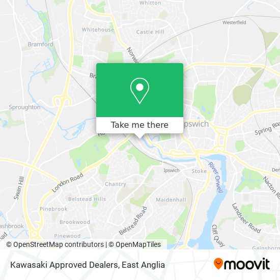 Kawasaki Approved Dealers map