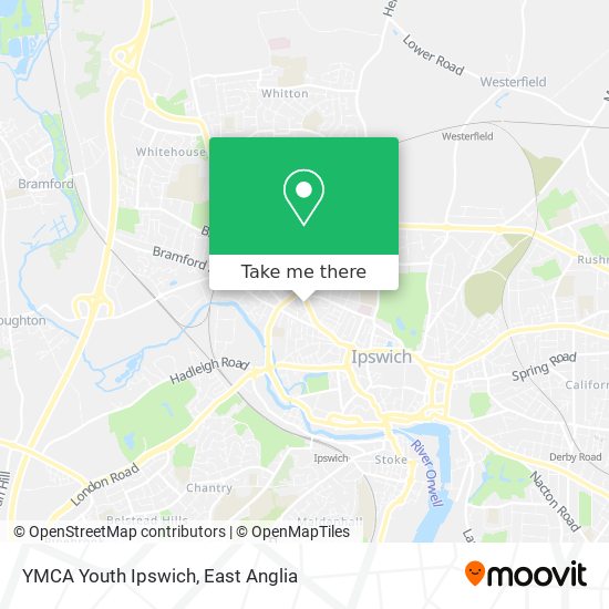 YMCA Youth Ipswich map