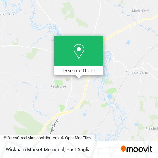 Wickham Market Memorial map